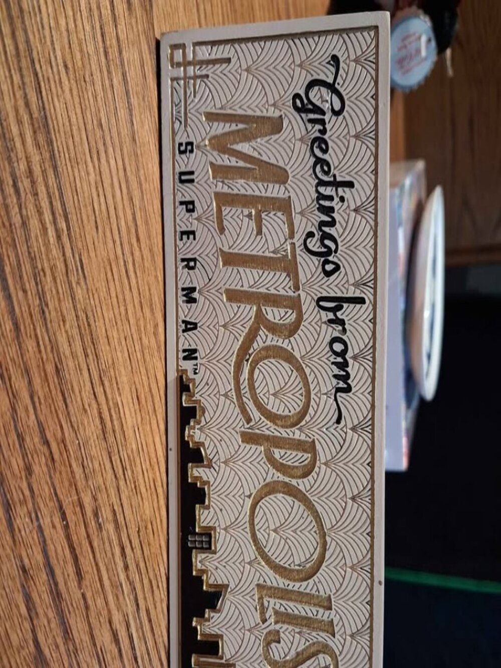 Spoontiques DC Superman Greetings From Metropolis Desk Sign